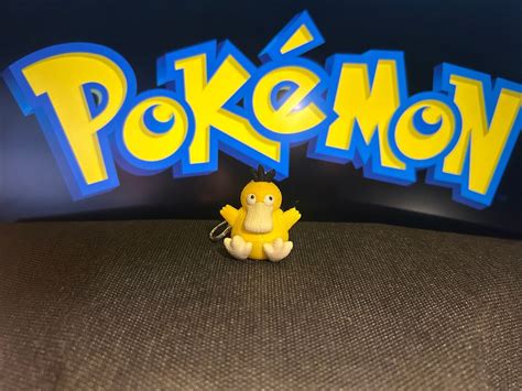 Pokémon Psyduck Fan Art 3d Printed Keychain Backpack Bling Crotchet