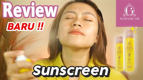 Review Jujur Sunscreen Spray Madame Gie Spf Harga Terjangkau