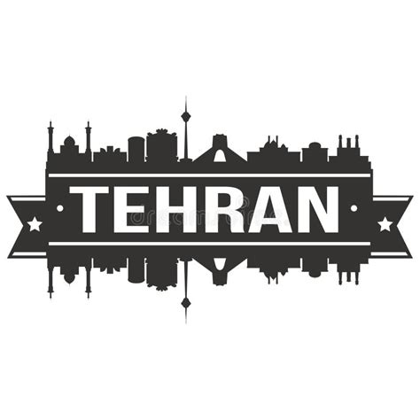 Tehran Iran Asia Icon Vector Art Design Skyline Flat City Silhouette