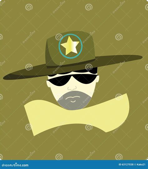 Funny Sheriff Stock Vector Image 63127038