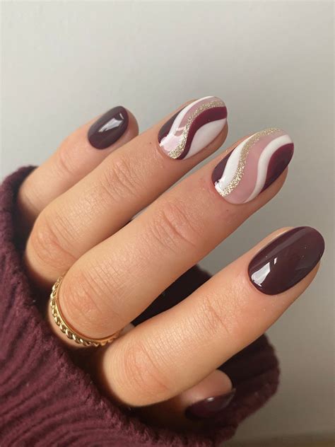 Burgundy Swirl Nails Pictures Photos And Images For Facebook Tumblr