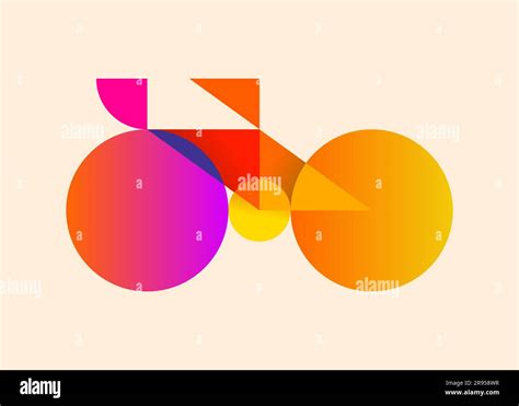 Road Bike Contemporary Abstract Style Cycling Vector Illustration Stock