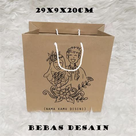 Jual Paper Bag Custom Paper Bag Mini Kado Sablon X X Cm Paper Bag