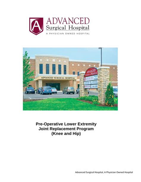 PDF Lower Extremity Advanced Surgical Hospital Pre Operative