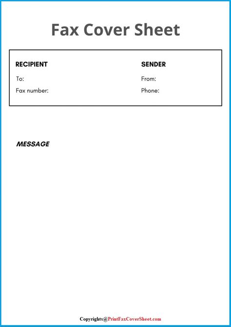 Free Generic Fax Cover Sheet Template Saletide