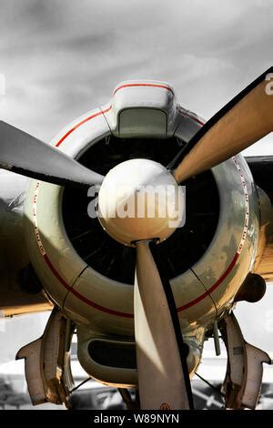 Wright R Radial Engine On The Wing Of A Lc T Usaf Aew Version