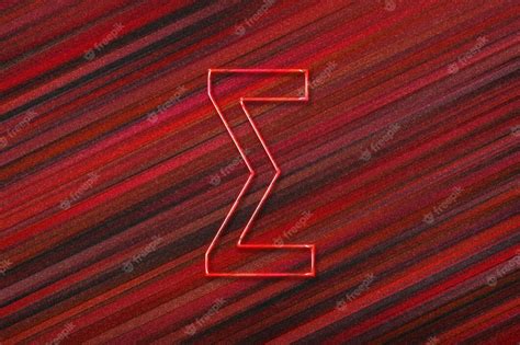 Premium Photo Sigma Sign Sigma Letter Greek Alphabet Symbol Red