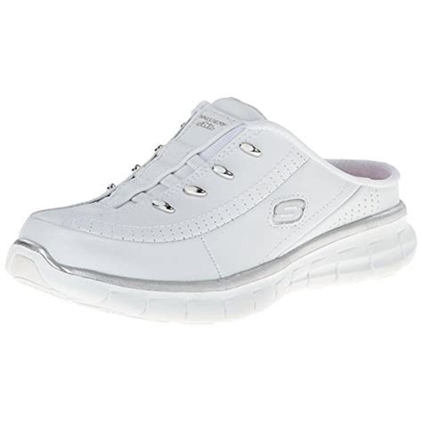 Skechers Sport Women S Elite Glam Fashion Sneaker White Silver 7 M Us