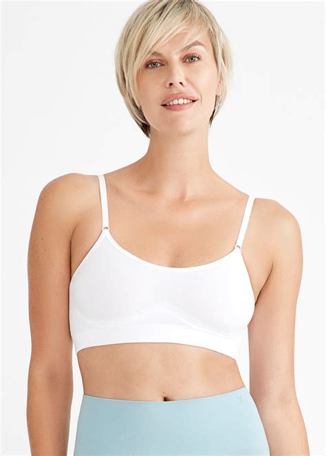 Outlast® White Convertible Scoop Neck Unlined Bralette Yummie