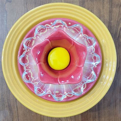 Glass Garden Flower Glass Plate Flower Glass Art Flower Etsy