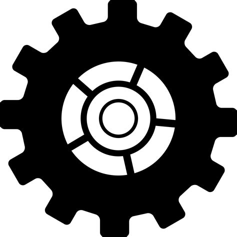 Gear Silhouette Png Drawing - MyFreeDrawings