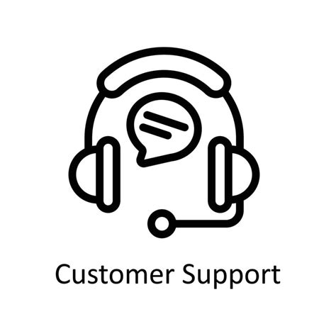 Customer Support Vector Outline Icons Simple Stock Illustration Stock