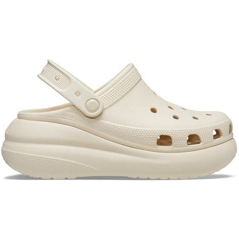 Sandália Crocs Classic Crush Platform Clog Bone Bege Netshoes