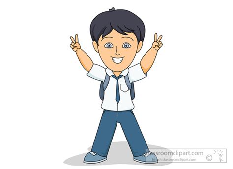 School Clipart - boy-student-wearing-school-uniform - Classroom Clipart