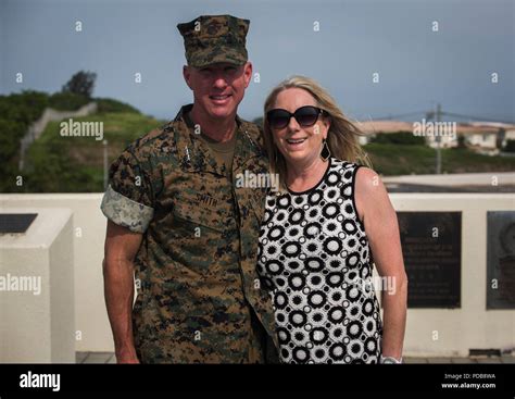 Lt Gen Eric M Smith Stands With His Wife Patrisha Smith After His