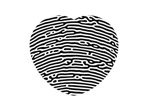 Fingerprint Heart Silhouette 34763152 Vector Art At Vecteezy