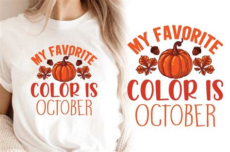 My Favorite Color Is October Fall Design Graphic By Almamun2248