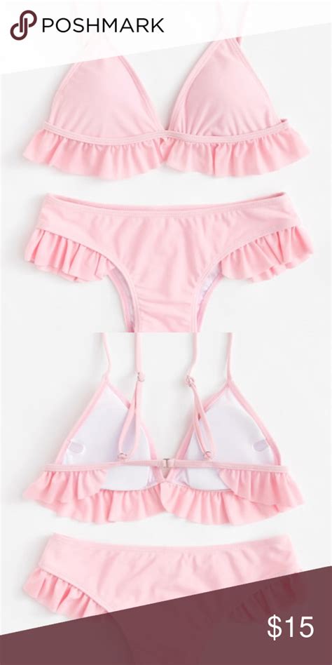 Pink Ruffle Bikini Ruffled Bikini Pink Ruffle Bikinis