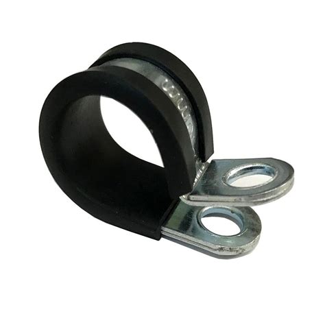 Mm Rubber Lined P Clips Hose Wire Cable Pipe Clamp Clip Fixing Ebay