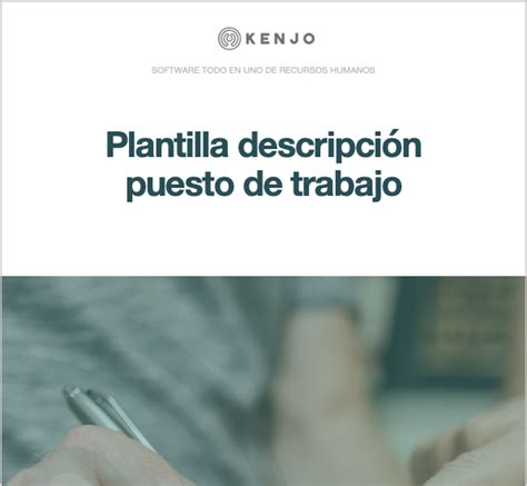 Plantilla Descripcion Puestos De Trabajo En Word Kenjo