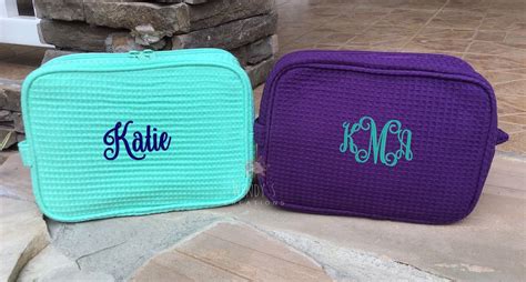 Monogrammed Makeup Bag Bridesmaid Gifts Personalized Etsy