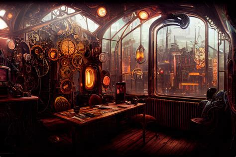 Steampunk Submarine Room