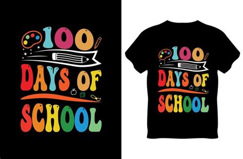 Premium Vector 100 Days Of School Tshirt Design