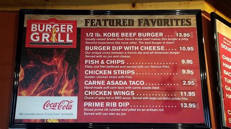 Menu At Burger Grill Restaurant Ketchum