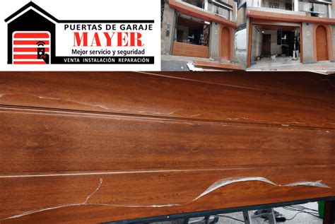 Puerta Seccional Cedro Liso Natural Mayer Sac