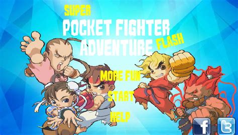 슈퍼 포켓 파이터 2인용격투게임 Super Pocket Fighter Adventure Flash 플래시 액션 모험게임