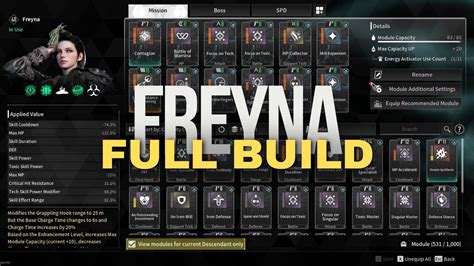 Freyna Full Build Guide The First Descendant ไทย YouTube