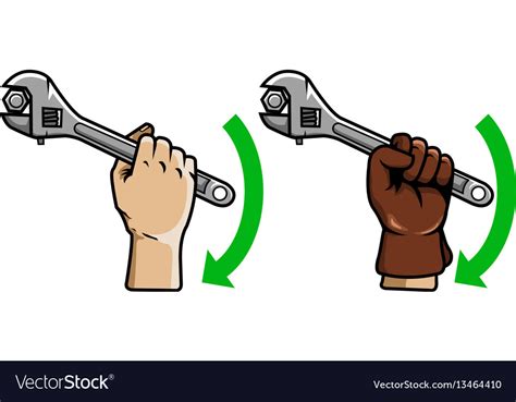 Using wrench Royalty Free Vector Image - VectorStock