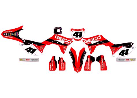 Honda Crf Graphic Kit Geico Kitdeco Moto Fr