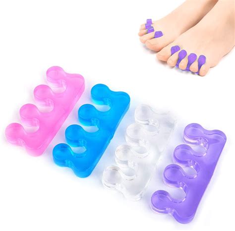 Toe Separators 8 Pcs Silicone Yoga Pedicure Toe Separators Spacers