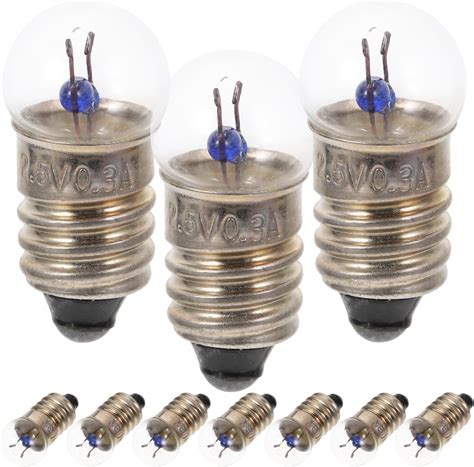 Honoson 20 Pieces E10 Miniature Screw Light Bulbs Replacement E10 Mini