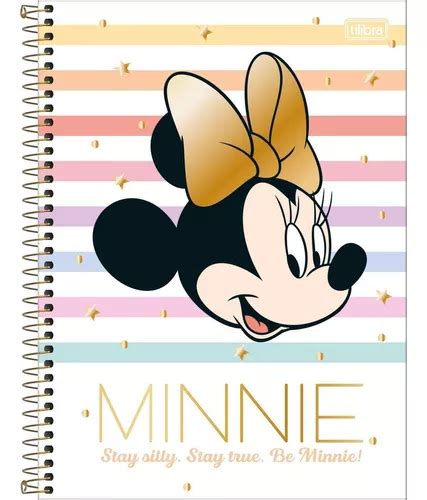 Caderno Minnie Capa Dura Mat Ria Folhas Listras Mercadolivre