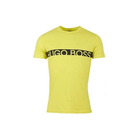 Hugo Boss Rn Basic Slim Fit Yellow T Shirt Clothing From N Menswear Uk