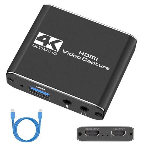 Buy Capture Card, Audio Video Capture Card with Microphone 4K HDMI Loop ...