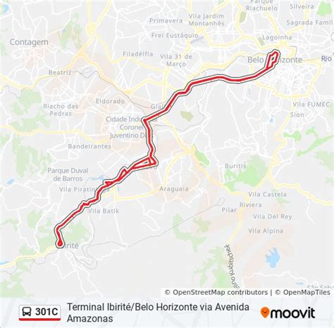 Rota Da Linha C Hor Rios Paradas E Mapas Terminal Ibirit B H