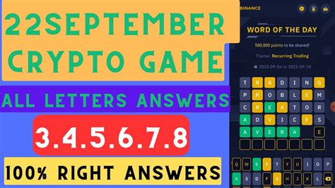 22 September Crypto WODL Binance 7 Letter Words Today Binance Word