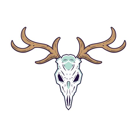 Deer Skull Vector 230216 Vector Art at Vecteezy