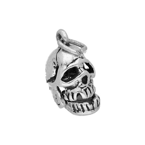 Sterling Silver Skull With Moveable Jaw Charm