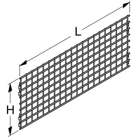 original Tegometall Gitterrückwand H40 zum Einhängen vor Säule