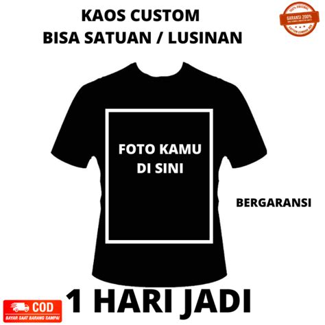 Kaos Sablon Foto Sendiri Full Color Kaos Desain Sendiri Kaos Custom Termurah Kaos Nama