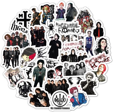 Amazon Bulbacraft Mcr Stickers Rock Band Stickers For Adults