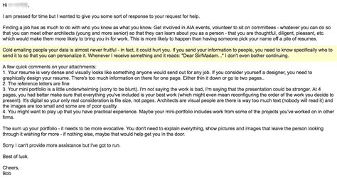 Dear Sir Madam Letter To Bob Borson Life Of An Architect