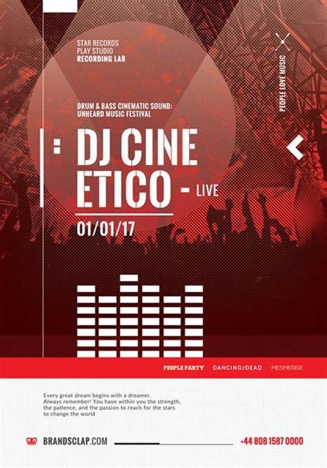 Dj Cine Live Free Psd Flyer Template Freepsdflyer Dj Cine