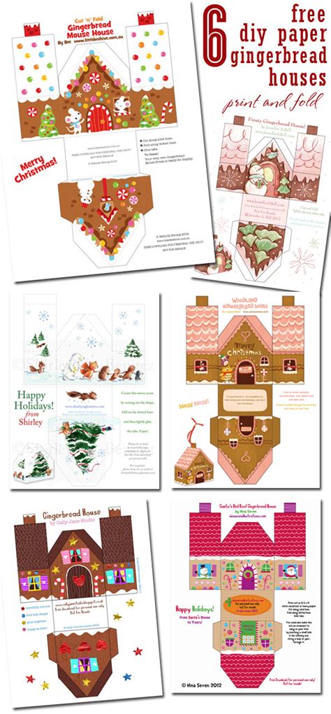 Paper Gingerbread House Template Printable