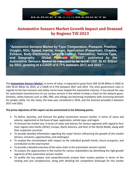 PPT Automotive Sensors Market Growth Prospect Mapping And Restraint