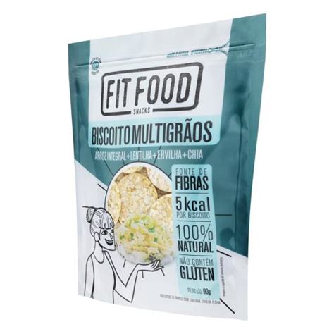 Biscoito de Arroz Integral Multigrãos Fit Food Pouch 90g Sonda